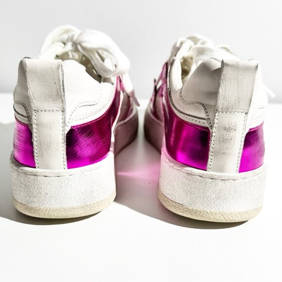 NWT BLAH Jenn Low Sneakers White and Pink Low-Top Sneakers size 9 - Picture 4 of 9